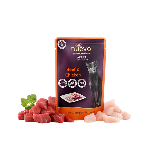 NUEVO KOT SASZETKA WOŁOWINA KURCZAK 85G