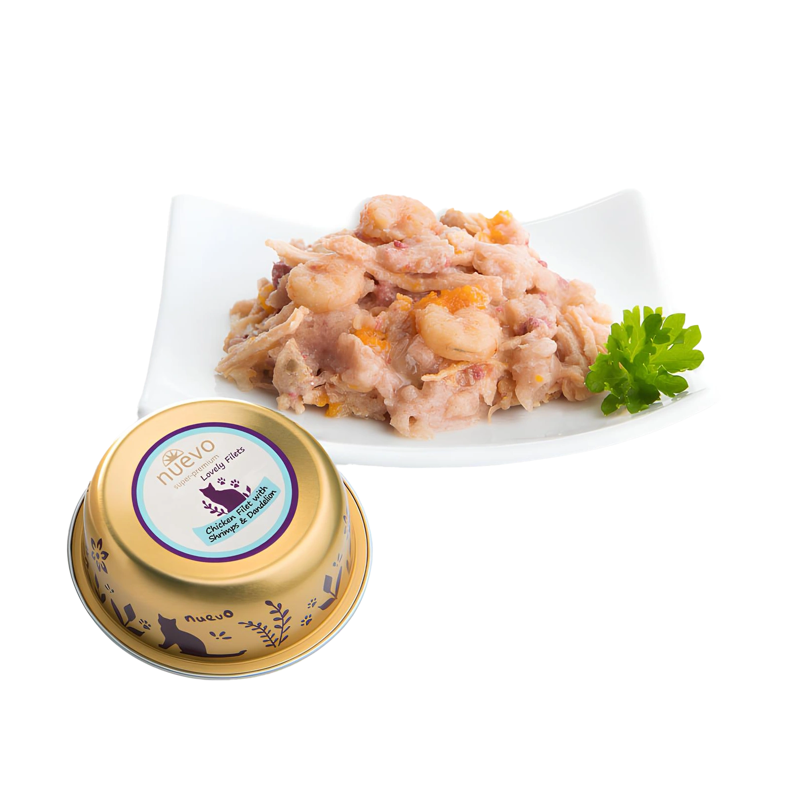 NUEVO KOT FILET KURCZAK KREWETKI 85G