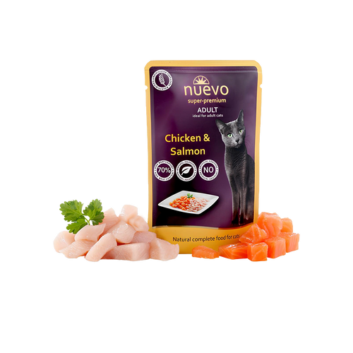 NUEVO KOT SASZETKA KURCZAK ŁOSOŚ 85G