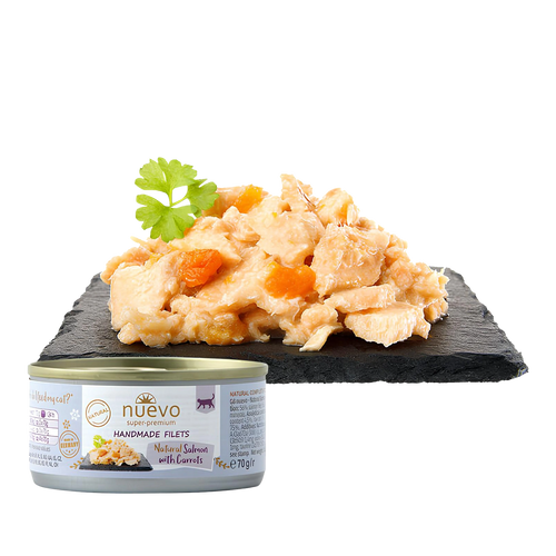 NUEVO KOT HANDMADE ŁOSOŚ MARCHEWKA 70g